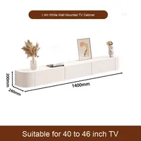 Meuble TV moderne et minimaliste flottant en bois massif Table basse murale en dalle de roche pour petit salon Vases en céramique et porcelaine