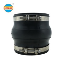 Raccord de tuyauterie de type collier en acier inoxydable DN200, raccord flexible à sphère unique, joint de dilatation à soufflet en caoutchouc