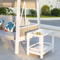 OSMEN DIVA Handcar avec table de rangement multifonctionnelle en aluminium pour l'extérieur Patio