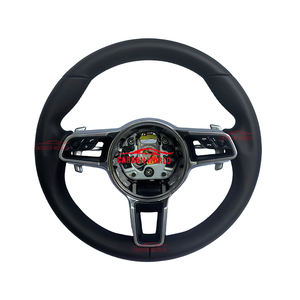 Volant en cuir noir sans bouton personnalisé pour <span class=keywords><strong>Porsche</strong></span> 911 996 GM Cayenne 958 718 Boxster 968 Cayman Macan <span class=keywords><strong>RS</strong></span> - Product Image 1