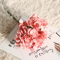 Têtes de fleurs d'hortensia en soie artificielle avec tiges en fleurs faux arrangements de fleurs d'hortensia pour la décoration de mariage à la maison