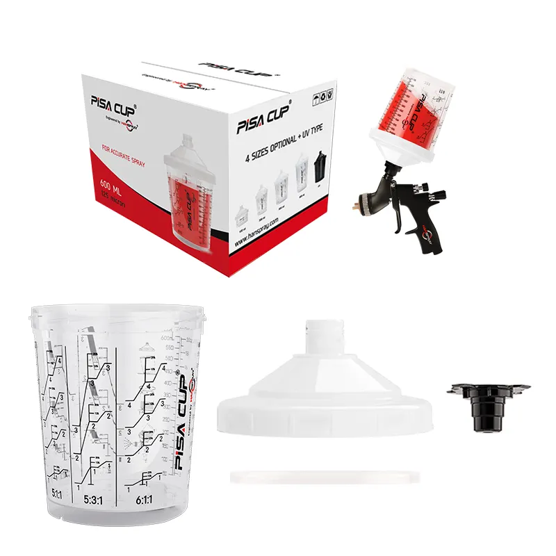 Pistolet de pulvérisation en plastique, haute qualité, prix bas, 800ml, tasse SPS, tasse hvlp, pistolet de pulvérisation pour voiture