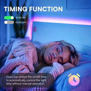 Bande lumineuse LED intelligente pour la maison, la chambre à coucher, 100 pieds, 24V-12-30m, 2835RGB, rouge, vert et bleu, contrôle d'application - Product Image 4