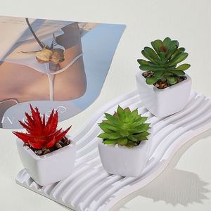 Duofu Maceta de cerámica en maceta artificial Planta artificial Decoración del hogar <span class=keywords><strong>Widget</strong></span> - Product Image 4