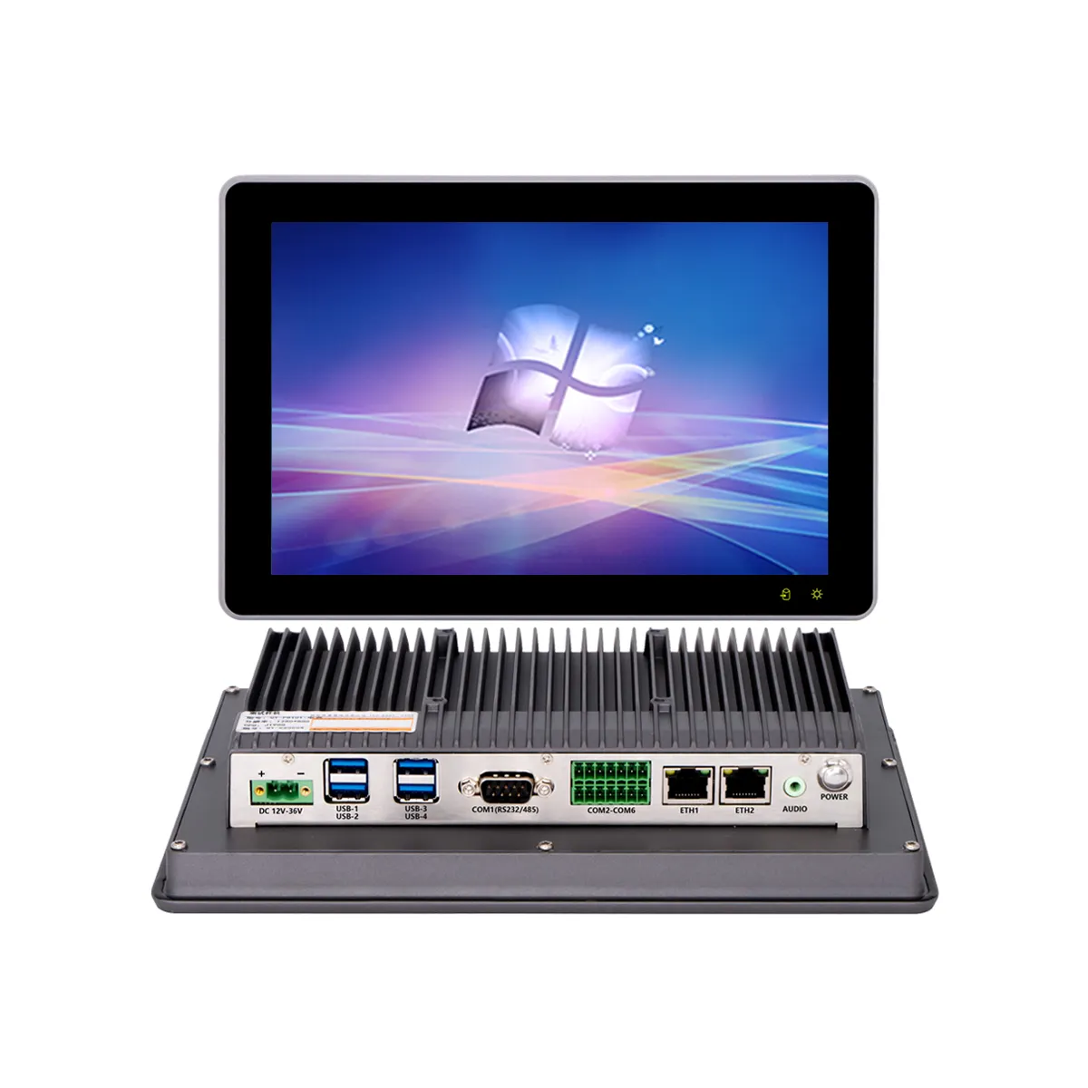 Tela lcd integrada robusta para computador, tablet ip65 de 10.1 polegadas, janela linux, Android, tudo em um painel industrial