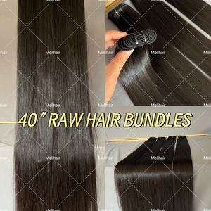 Venta al por mayor de cabello virgen vietnamita de 40 pulgadas, sin procesar, con cutícula alineada, encaje transparente, densidad del 180%, sin pegamento, tejido sin adhesivo, decolorado 613 - Product Image 6