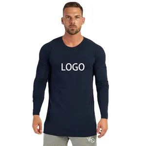Sportswear gym wear fitness sports long-sleeved t-shirt tops breathable quick-drying sweat training fitness clothes for men