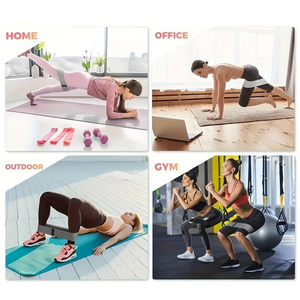 थोक अनुकूलन लोगो स्ट्रेच फैब्रिक प्रतिरोध लूप फिटनेस योग के लिए व्यायाम बैंड - Product Image 6