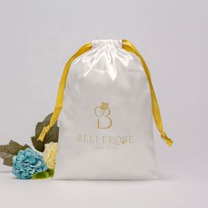 Wholesale Custom Logo Fashion Satin Jewelry Dust <b>Pouch</b> <b>Drawstring</b> Bag - Product Image 1