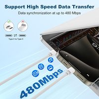 Câbles de charge rapide PD20W 3A en gros d'usine, emballage personnalisé, câble USB C vers Type C original PD
