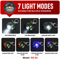Porte-clés LED étanche IP54, rechargeable par Type-C, haute luminosité, 6000K lumière du jour, aimant, chargement USB-C - Lampe de travail EDC