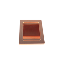 Haute qualité carré petite aileron esquivé plaque de refroidissement par eau cuivre refroidisseur plaque dissipateur de chaleur