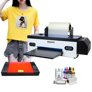 A3 DTF Film T-shirt Printing Machine Heat Transfer R1390 Print Head with Roll Sublimation A3 Digital Inkjet DTF Printer machine