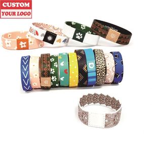 Polyester Tùy Chỉnh Đàn Hồi Vải Ban Nhạc Cổ Tay Với Logo 2024 Hot Bán Thăng Hoa In Dây Đàn Hồi Cho Vòng Đeo Tay - Product Image 6