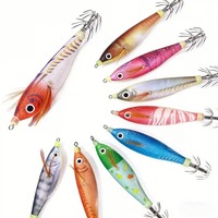 Leurre de pêche artificiel rigide imprimé, type calamar et crevette, 11cm 13.5g, en ABS et acier, pour la pêche en bateau, la pêche à la mouche, la pêche au marlin, la pêche en mer, en lac et en eau glacée