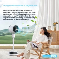 Ventilateur de climatisation portable 1800W avec purificateur d'air, humidificateur, brumisateur, commande tactile, 3 vitesses, pour utilisation en extérieur, voiture, camping-car