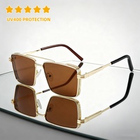TK Amzn Vente à Chaud Haute Qualité Hommes Femmes Classique Vintage Double Pont Premium Carré En Métal Cadre Aviation Conduite Lunettes De Soleil