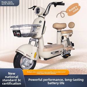 Vélo électrique pour femmes 48V 14 pouces, scooter électrique intelligent numérique pour adultes, vélo électrique de ville en acier haute teneur en carbone - Product Image 2