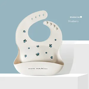 Bavoir bébé en silicone imperméable à motif dessin animé, sans <span class=keywords><strong>lavage</strong></span>, pour l'alimentation – Meilleures ventes - Product Image 6