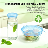 10 ensembles de couvercles de rangement en silicone réutilisables et durables, de qualité alimentaire, résistants à la chaleur, hermétiques, 6 tailles, écologiques, style moderne