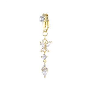 Nouveau CZ Zircon Papillon <span class=keywords><strong>Faux</strong></span> <span class=keywords><strong>Ventre</strong></span> <span class=keywords><strong>Piercing</strong></span> Non <span class=keywords><strong>Piercing</strong></span> Nombril Anneau Papillon Clip Sur Nombril Ombilical <span class=keywords><strong>Faux</strong></span> <span class=keywords><strong>Piercing</strong></span> - Product Image 4