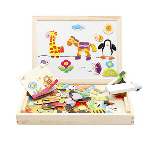 Nuovo Puzzle Educativo in Legno per Bambini, Gioco con Cavalletto Artistico e Animali - Product Image 1