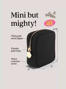 4 tailles de sac organisateur cosmétique imperméable en nylon rose grande capacité stockage de maquillage pour trousse de toilette sac cadeau pochette à fermeture éclair Mini - Product Image 2