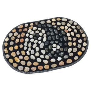Natuurlijke Kiezelsteen Voetmassagemat Regenbloem Steenmassage Loopmat Thuis Voetmassager Voettherapie Acupressuurplank - Product Image 5
