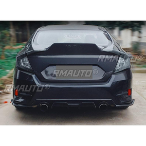 สำหรับ Honda Civic 2016-2019 ชุดแต่งกันชนหน้า สปลิตเตอร์ดิฟฟิวเซอร์ ชุดแต่งตัวถังรถยนต์ ฝาครอบป้องกันกันชน อุปกรณ์ตกแต่งรถยนต์ - Product Image 3