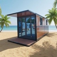 Maison conteneur préfabriquée pliable entièrement meublée 1 chambre 1 salle de bain Conception pliable Installation rapide Normes CE AU