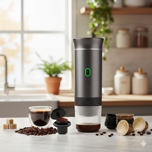 เครื่องชงกาแฟเอส<span class=keywords><strong>เพรส</strong></span>โซแบบพกพา ใช้ความร้อน ชงได้ทั้งกาแฟแคปซูลขนาดใหญ่และเล็ก ใช้ได้ทั้งกาแฟผงและแคปซูล เหมาะสำหรับใช้ในบ้าน ครัว แคมป์ปิ้ง และในรถยนต์ - Product Image 1