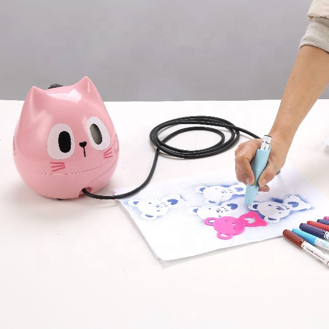 Электрический детский Аэрограф «сделай сам», набор аэрографов, маркеров, ручек, система аэрокраски, набор акварельных ручек, распылитель