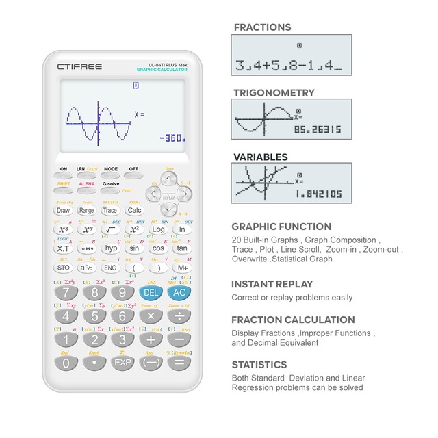 Cross-border Foreign Trade -84TI MAX Large-screen Drawing Calculation Scientific Calculator Programming Graphics Computer