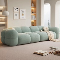 Canapé modulable 3 places Zayshine en velours crème, style nordique moderne et luxueux, pour salon, appartement, villa, canapé de détente design
