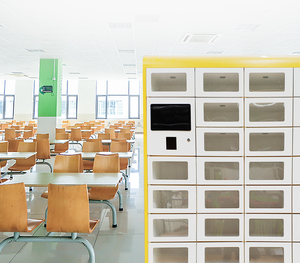 Trong Suốt Thông Minh Thực Phẩm & Bưu Kiện Giao Hàng <span class=keywords><strong>Locker</strong></span> Khóa Điện Tử Vật Liệu Kim Loại Cho Thực Phẩm Giao Hàng - Product Image 3