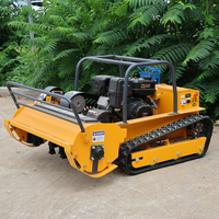 Tondeuses à fléaux télécommandées sur chenilles, robustes, à essence, certifiées EPA, 800 mm, moteur Loncin 459 CC, pour exploitation agricole fruitière