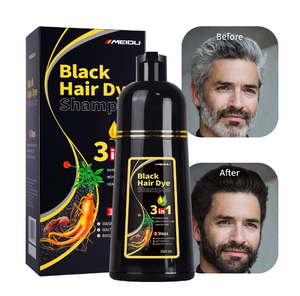 Shampoo colorant pour cheveux de marque MEIDU, sans ammoniaque, fabrication de produits de marque privée, brun foncé, noir naturel, colorant pour cheveux - Product Image 1