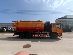 รถดูดสิ่งปฏิกูล Dongfeng 6x4 ราคาประหยัด พร้อมเครื่องยนต์เสริม ระบบหมุนเวียนน้ำ และปั๊มสุญญากาศ สำหรับงานขุดลอกและขนส่งกากตะกอนในเขตเทศบาล - Product Image 3