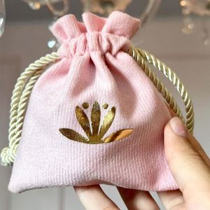 Hot Sale OEM Small Corduroy Fabric <b>Drawstring</b> <b>Pouch</b> Customized Corduroy Gift <b>Pouch</b> for Jewelry - Product Image 1