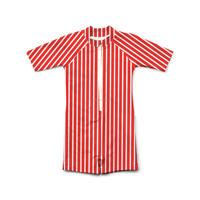 Vente en gros de maillots de bain pour enfants 2025 UPF 50 + Rash Guard maillots de bain combinaison de bain une pièce anti-UV matériau recyclé combishort rayé