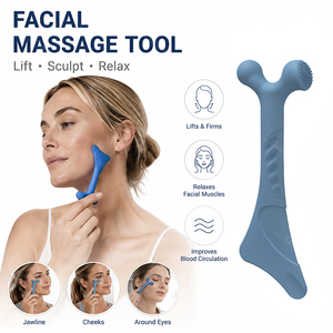 Bâton de massage facial en silicone <span class=keywords><strong>pour</strong></span> les poches sous les yeux, les cernes et les ridules, avec boule lissante <span class=keywords><strong>pour</strong></span> les sérums et la relaxation - Product Image 2
