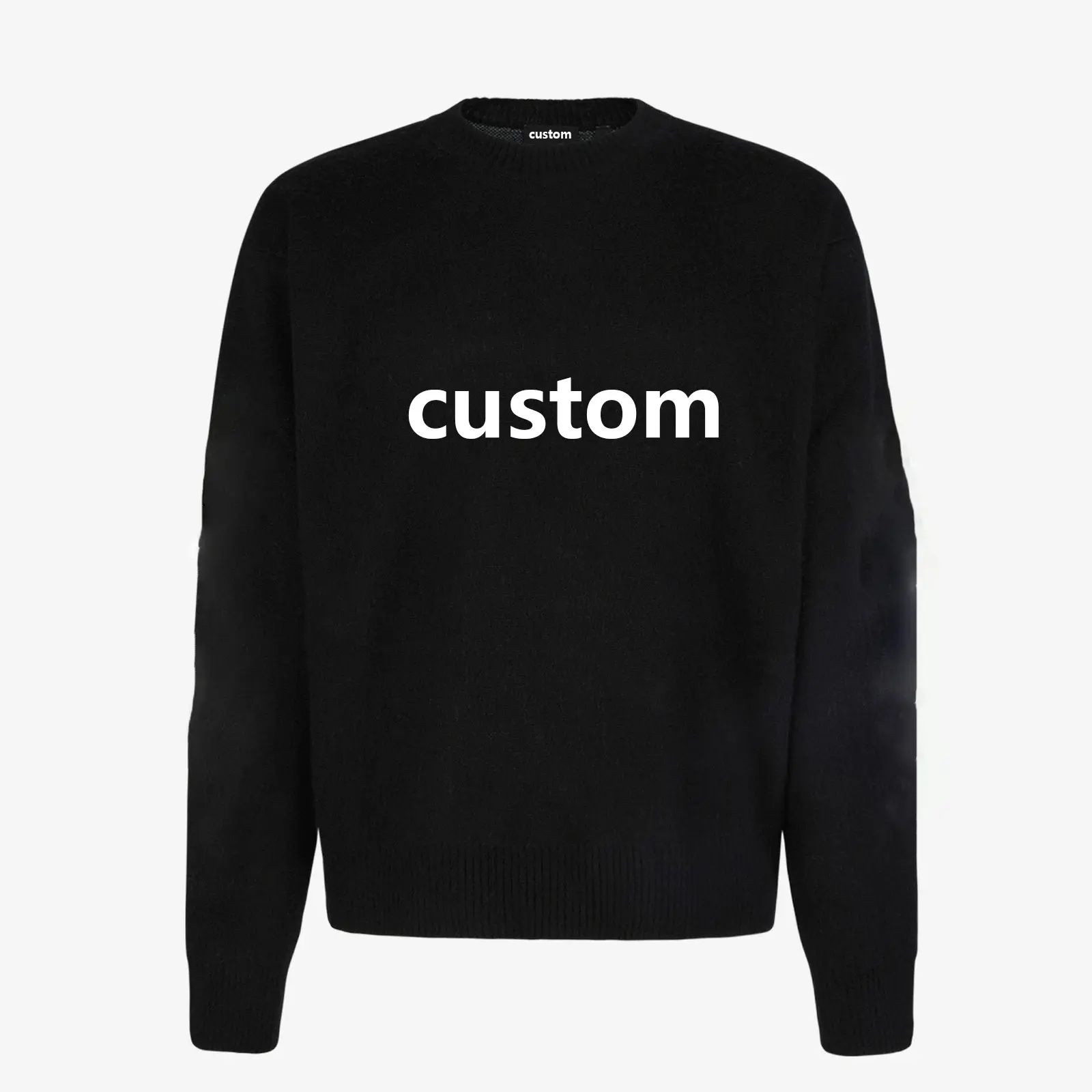 Wholesale custom promotional special offer custom logo steel cable knitted pullover sweater crew-neck knitted men's sweater