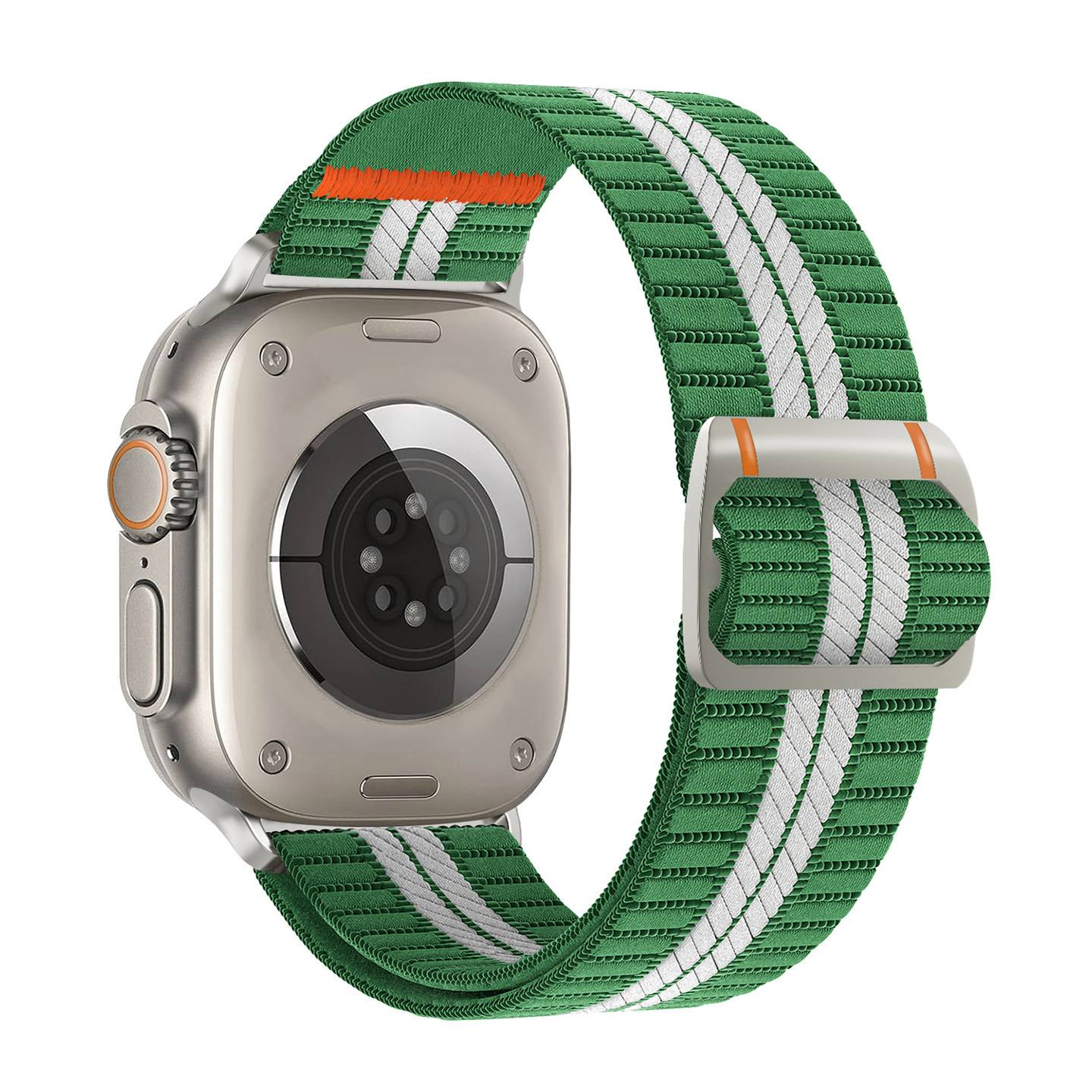 Green and white stripes