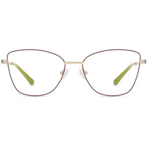 2024 mới nhất chất lượng cao sang trọng kính quang học Cat Eye kim loại cảnh tượng Khung thời trang của phụ nữ Kính mắt bán buôn - Product Image 1