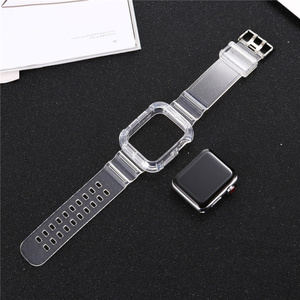 Adulto tpu ajustable jalea de neón transparente reloj banda clara para <span class=keywords><strong>apple</strong></span> <span class=keywords><strong>watch</strong></span> serie 5 44 mm banda iphone caso - Product Image 5