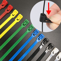 Attaches de câbles en plastique ignifuges réutilisables de haute qualité certifiées CE, en nylon recyclé, 200 mm, libérables, XJH, pour câbles électriques