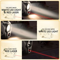 WARRIORLAND Lampe de pistolet compacte et légère et visée laser rouge Combo 150 Lumens Lampe de poche tactique SLL-102 pour MPS