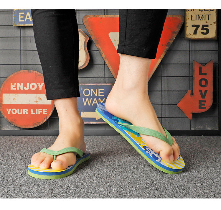 Summer Slippers Beach Slides Print Thong Flip Flops Rubber Thong Design Cheap Personalized Flip Flop