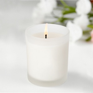 Luxury Frosted <b>Clear</b> White Amer Black Soy Wax <b>Container</b> in Bulk 120ml 250ml Glass Gift Jars for Candle Making - Product Image 2