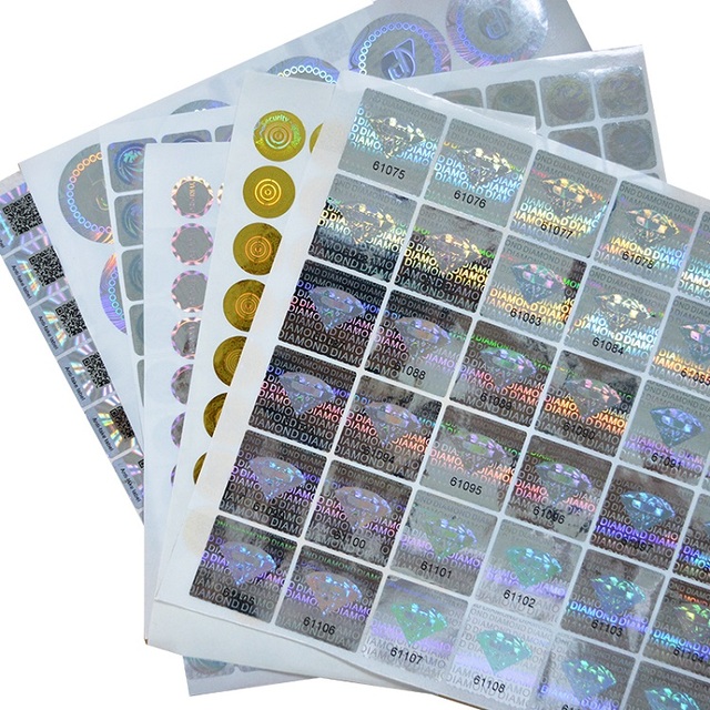 Custom Holographic Label Printing Warranty Hologram Packaging Security Label Sticker